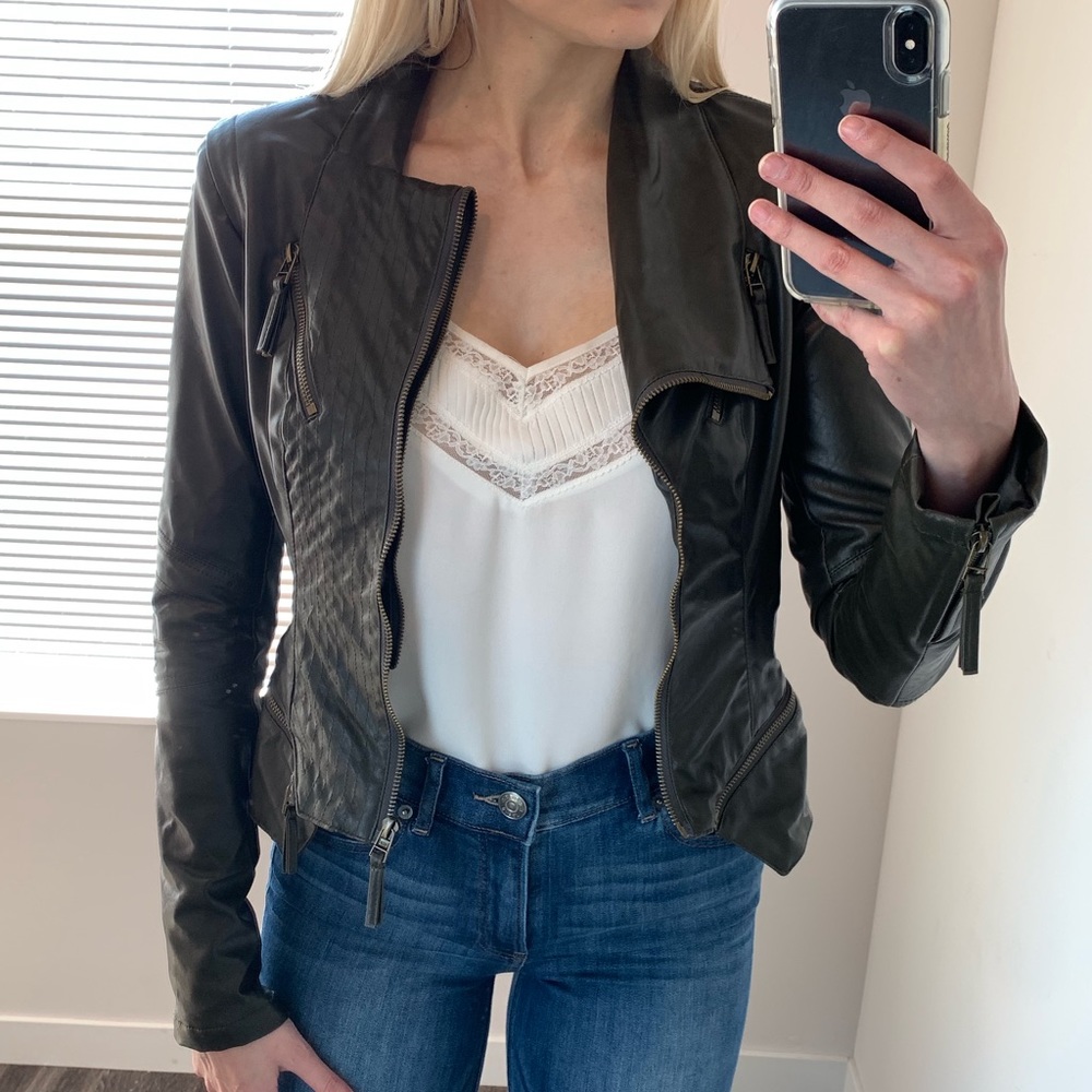 Asymmetrical Leather Jacket